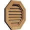 Ekena Millwork Octagonal Gable Vent Functional, Western Red Cedar Gable Vent w/ Brick Mould Face Frame, 20"W x 20"H GVWOC20X2000RFUWR - alternate 3